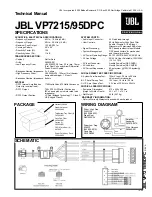 JBL VP7215/95DPC Technical Manual предпросмотр