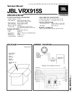 Предварительный просмотр 1 страницы JBL VRX915S Technical Manual