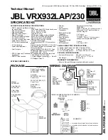 JBL VRX932LAP/230 Technical Manual preview