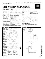 JBL VT4881ADP-AN Technical Manual предпросмотр
