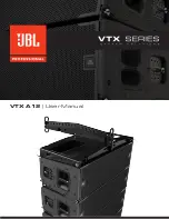 JBL VTX Series User Manual preview