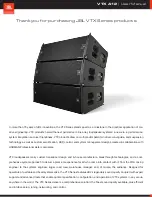 Preview for 3 page of JBL VTX Series User Manual