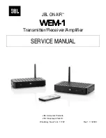 Предварительный просмотр 1 страницы JBL WEM-1 Service Manual