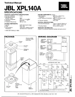 JBL XPL140A Technical Manual предпросмотр