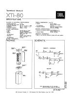 JBL XTi 80 Technical Manual предпросмотр