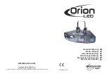 Preview for 1 page of JBSYSTEMS Light Orion LED Operation Manual