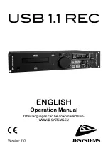 Preview for 1 page of JBSYSTEMS Light USB 1.1 REC Operation Manual