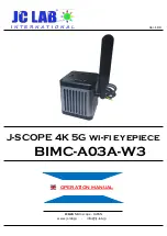 JC LAB J-SCOPE BIMC-A03A-W3 Manual preview