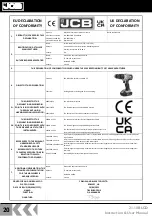 Preview for 20 page of jcb 21-18BLCD Instructions & User'S Manual