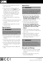 Предварительный просмотр 16 страницы jcb 21-18BLDD Instructions & User'S Manual
