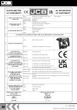 Preview for 20 page of jcb 21-18BLRH Instructions & User'S Manual