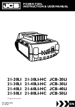 jcb 21-20LI Instructions & User'S Manual preview