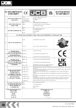 Preview for 18 page of jcb 21-CS1500 Instructions & User'S Manual