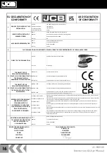 Предварительный просмотр 16 страницы jcb 21-RO125 Original Instructions Manual