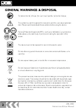 Preview for 2 page of jcb JCB-20ID Instructions & User'S Manual