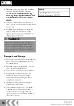 Preview for 18 page of jcb JCB-20JS Instructions & User'S Manual