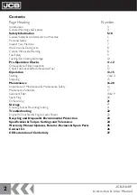 Предварительный просмотр 2 страницы jcb JCB-E460P Instructions & User'S Manual