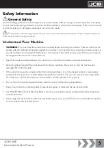 Предварительный просмотр 5 страницы jcb JCB-E460P Instructions & User'S Manual