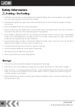 Предварительный просмотр 10 страницы jcb JCB-E460P Instructions & User'S Manual