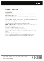 Preview for 9 page of jcb JCB-FL20 Instruction Manual