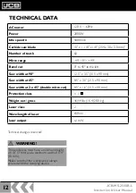 Preview for 12 page of jcb JCB-MS-254SB-L Instructions & User'S Manual