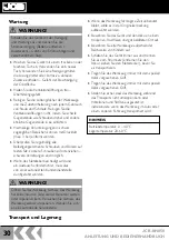 Preview for 30 page of jcb JCB-RH850 Operating Instructions Manual