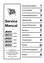 Предварительный просмотр 1 страницы jcb JS 200 Series Service Manual