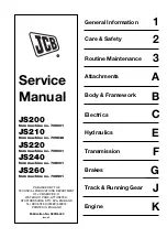 jcb JS 200 Series Service Manual предпросмотр