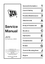 jcb JS70 Service Manual предпросмотр