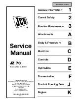 jcb JZ 70 Service Manual предпросмотр