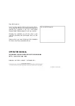 Preview for 1 page of jcb RTFL 926 Operator'S Manual