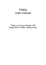 Preview for 1 page of jcb ToughPhone TP802 User Manual