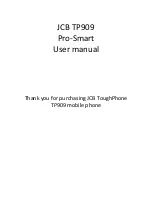 Preview for 1 page of jcb ToughPhone TP909 pro-smart User Manual