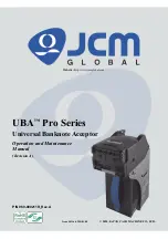 JCM GLOBAL UBA Pro Series Operation And Maintenance Manual preview