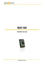 jcm-tech BIO100 Installer Manual preview