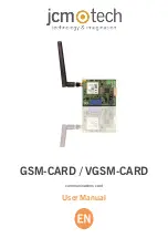 JCM Technologies GSM-CARD User Manual preview