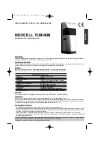 Preview for 1 page of JCM Technologies NEOCELL-15M Operating And Installation Instructions