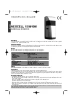 Preview for 2 page of JCM Technologies NEOCELL-15M Operating And Installation Instructions