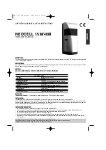 Preview for 3 page of JCM Technologies NEOCELL-15M Operating And Installation Instructions