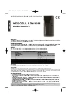 Предварительный просмотр 4 страницы JCM NEOCELL 15M Operating And Installation Instructions