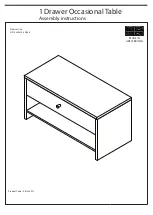 Предварительный просмотр 1 страницы JD Williams 1 Drawer Occasional Table Assembly Instructions Manual