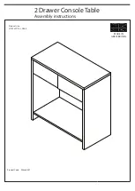 JD Williams 2 Drawer Entertainment Center Assembly Instructions Manual предпросмотр