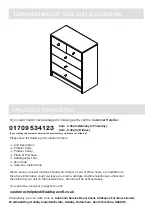 Предварительный просмотр 15 страницы JD Williams 3 + 2 Drawer Chest Assembly Instructions Manual