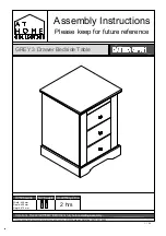 Предварительный просмотр 1 страницы JD Williams AT HOME GREY 3 Drawer Bedside Table OP781 Assembly Instructions Manual