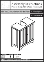 JD Williams AT HOME NEW ENGLAND UNDERBASIN CUPBOARD QN910 Assembly Instructions Manual предпросмотр