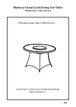 Preview for 1 page of JD Williams Marbury 4 Seat Cube Dining Set-Table Assembly Instructions