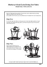 Preview for 4 page of JD Williams Marbury 4 Seat Cube Dining Set-Table Assembly Instructions