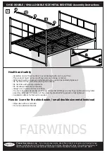 Предварительный просмотр 5 страницы JD Williams OHIO DOUBLE METAL BEDSTEAD Assembly Instructions