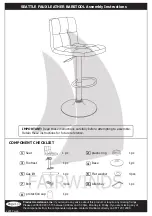 Предварительный просмотр 1 страницы JD Williams SEATTLE FAUX LEATHER BARSTOOL Assembly Instructions