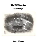 JD Distortion True Vintage User Manual preview